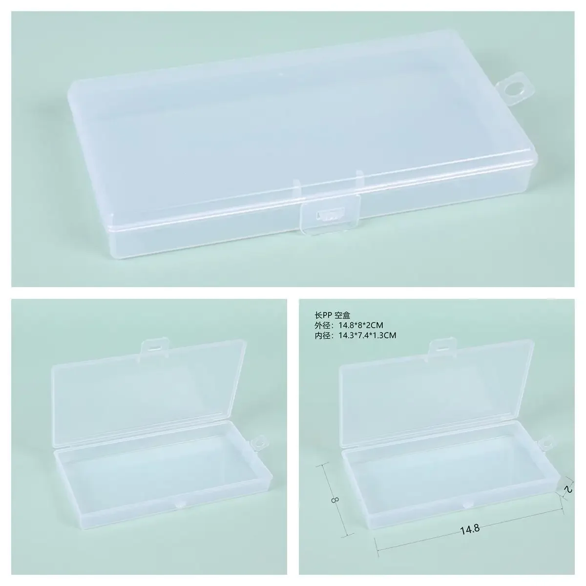 1 PC Transparent Plastic Boxes Playing Cards Container Jewelry Sundries Storage Case PP Mask Storage Case Desktop Organizer