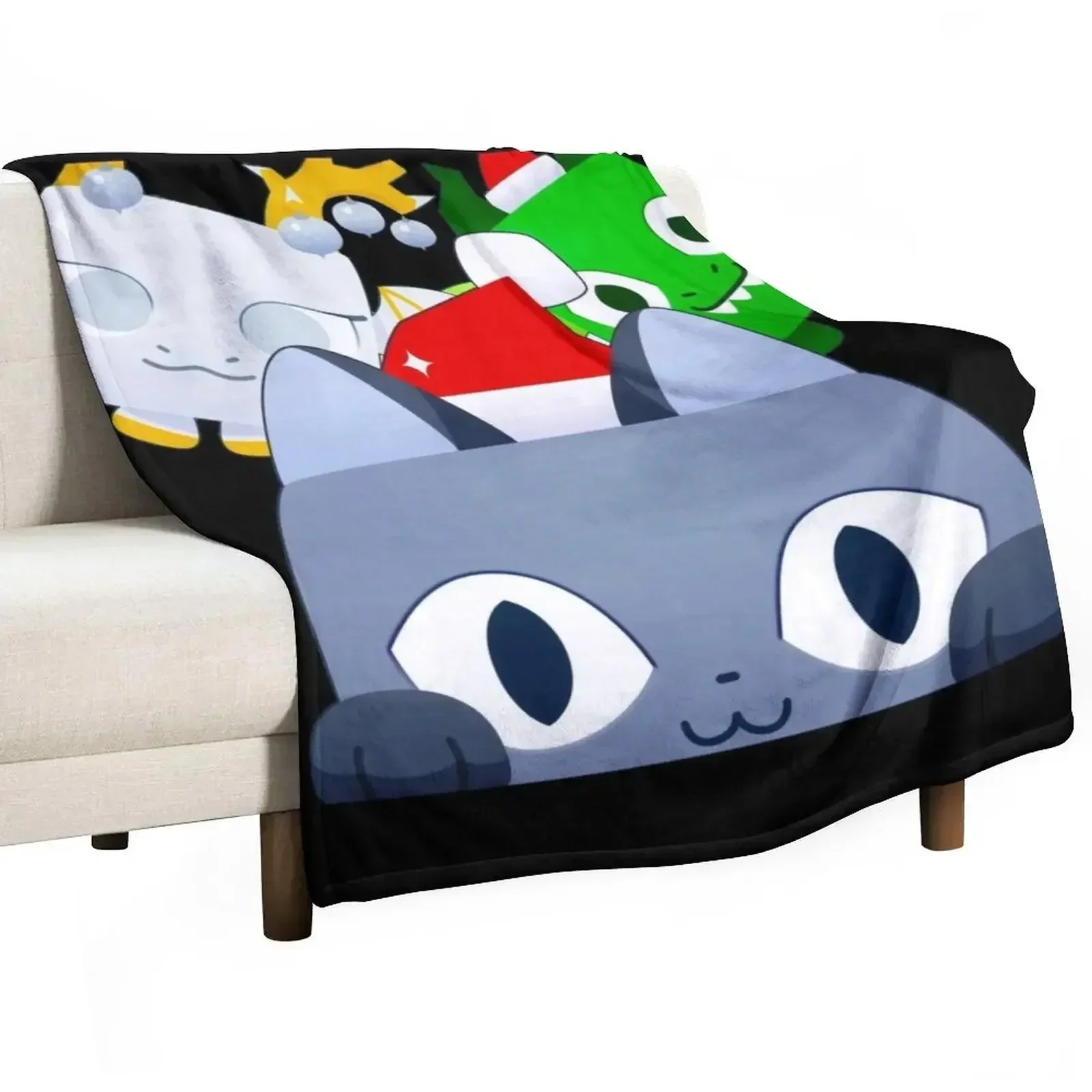Pet Simulator Codes X Throw Blanket Large Flannel Fabric Luxury Throw cosplay anime Hair Polar Blankets