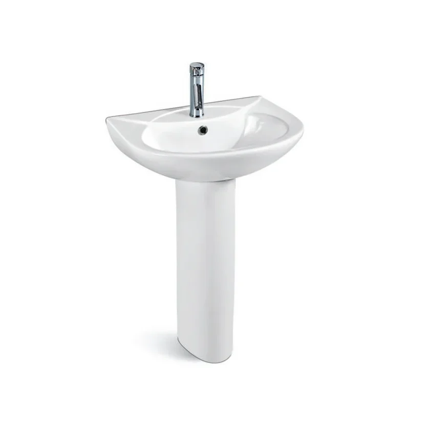 

z ZHONGYA Oem High quality free standing sink ceramic pedestal wash basin for bathroom