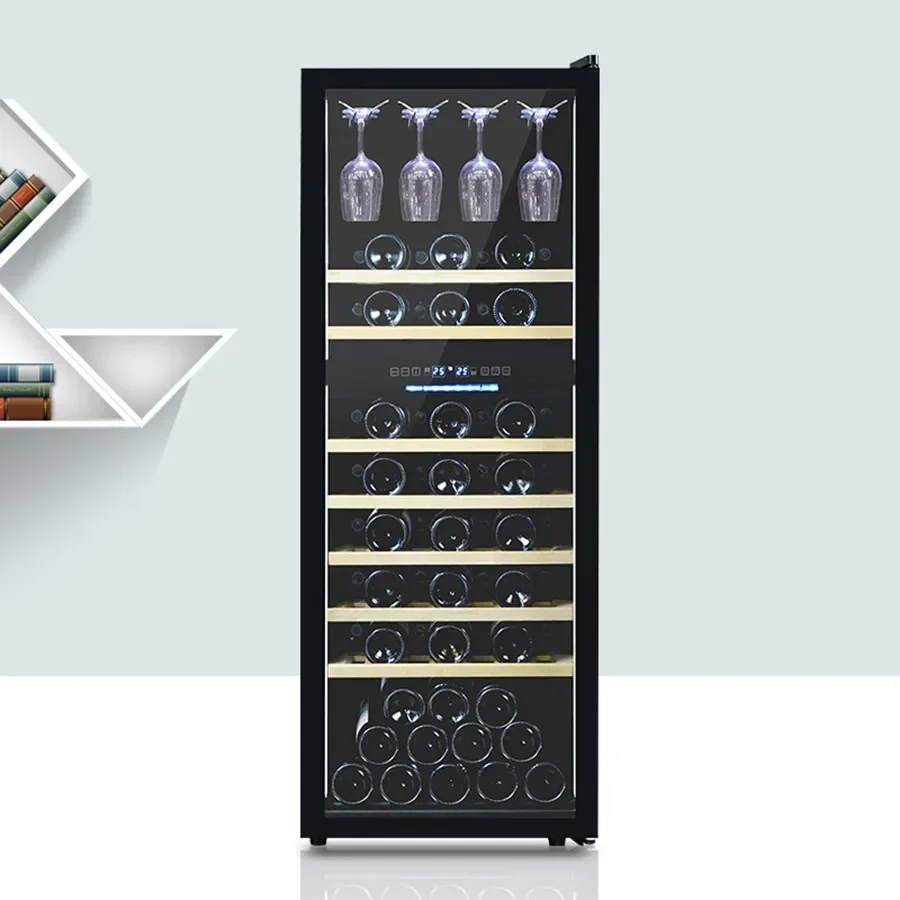 Home Wine Rack Houses Small Single Cooler Refrigerator Black Storage Cube Thermostatic Bar Cabinet Galss