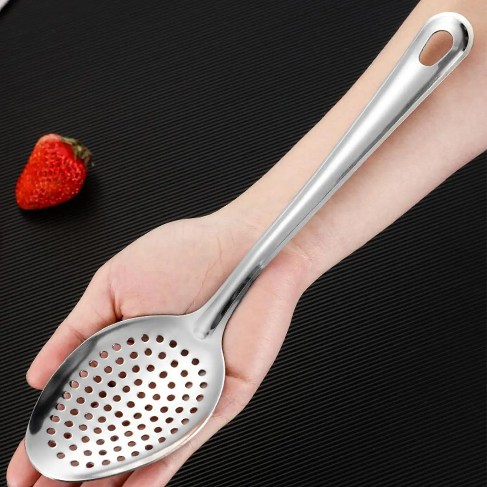 Slotted Spoons for Cooking 15IN Metal Slotted Spoons for Cooking Nonstick Strainer Spatula Tools Scoop Utensil for Mixing Frying
