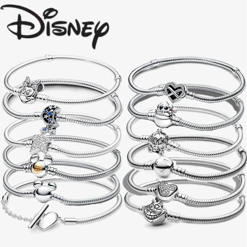 Disney 2024 New Fashion Creative Mickey Minnie Bracelet for Women Premium Fine Charm Jewellery Gift Premium Jewellery Wholesale