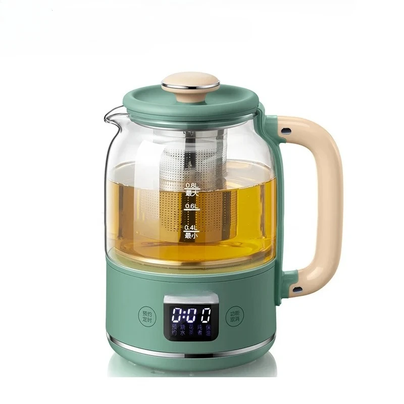 

Health Pot Office Household Portable Tea Electric Pot 0.8L Kettle with Flower Tea Cooker Multi-function
