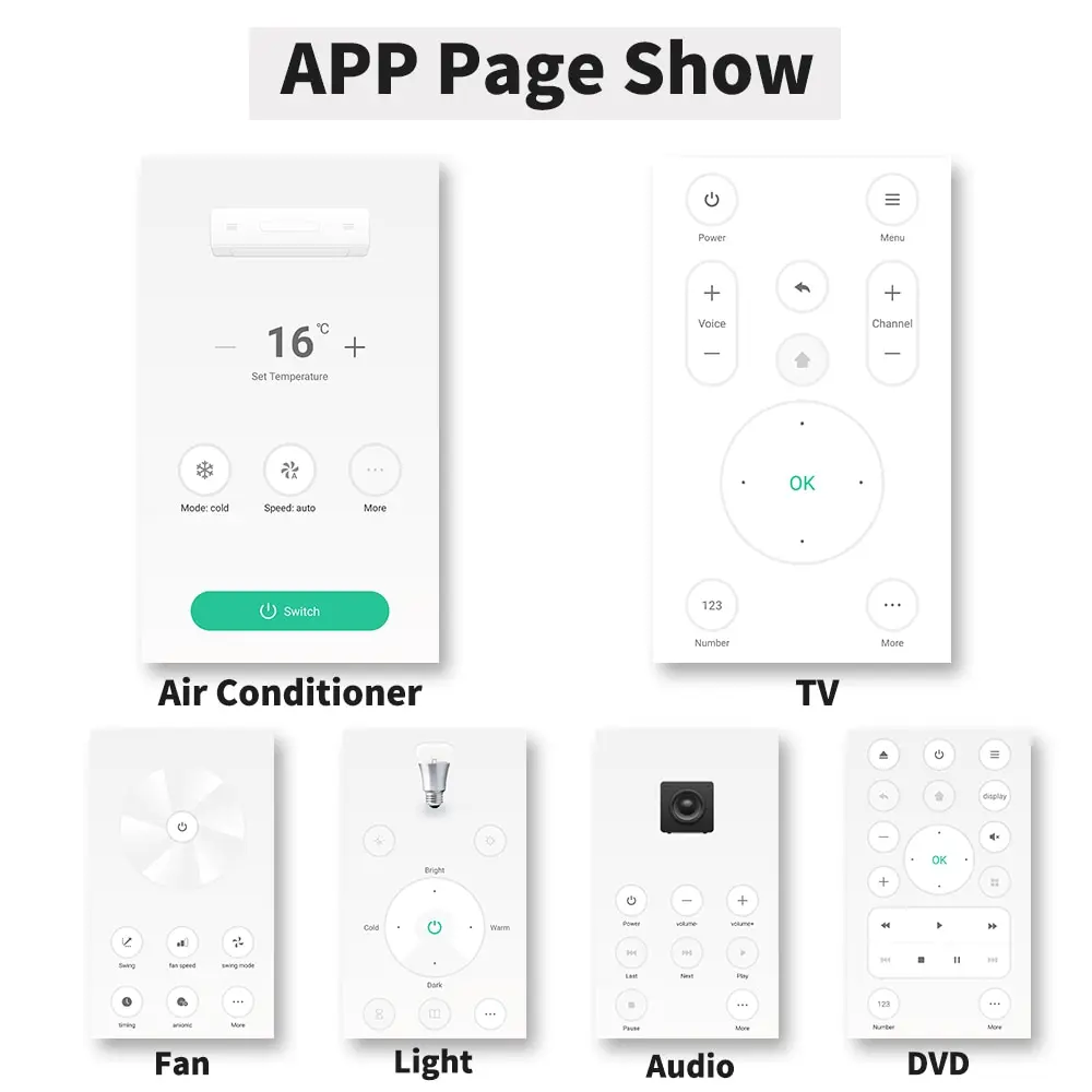 Tuya wifi thông minh IR điều khiển từ xa cuộc sống thông minh App thay thế TV DVD Aud AC từ xa làm việc với Alexa Google nhà