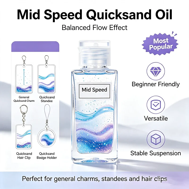 Large Capacity Quicksand Shaker Oil High/Mid/Low Speed Clear Resin Filling Liquid for Handmade Crafts Quicksand Ornament Mass