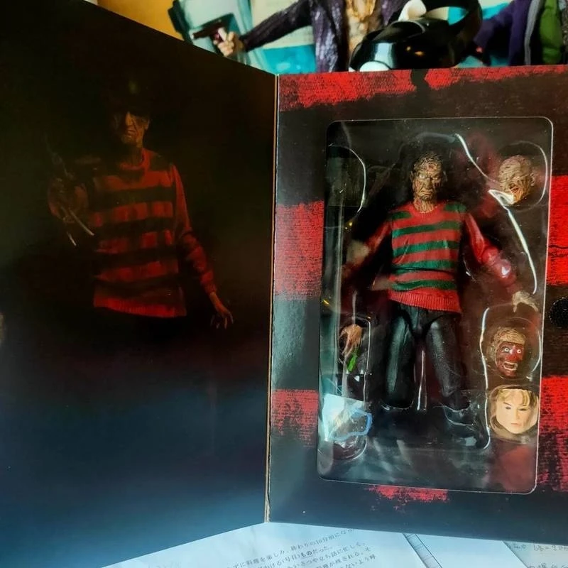 New Neca 18cm Freddy Krueger Action Model  Black Friday Jason Horror Dolls Pvc Collectible Models Boys Halloween Gift 2024