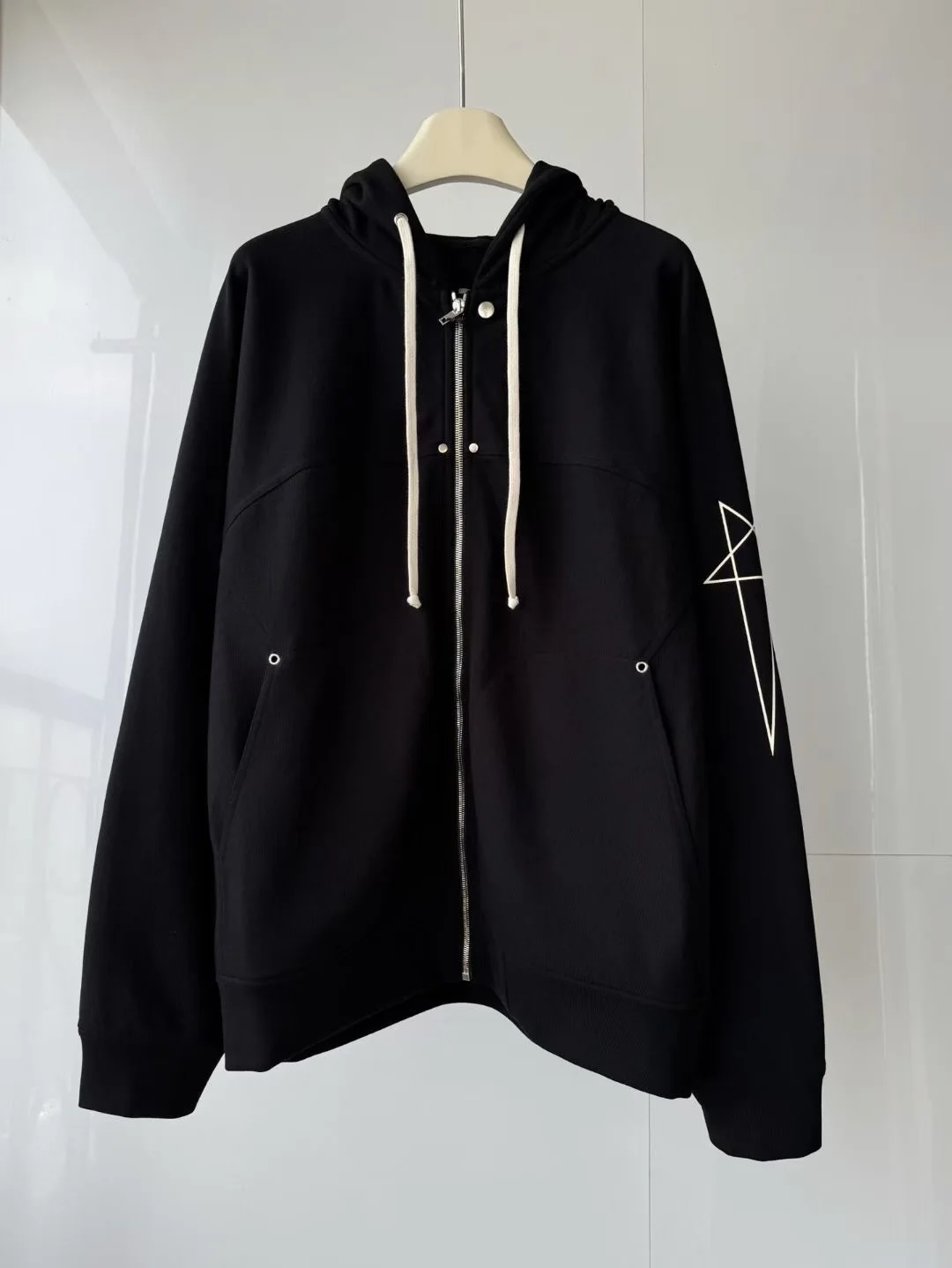 

Темный стиль, пятиконечная звезда, логотип, толстовка с капюшоном на молнии, куртка, толстовки в стиле хип-хоп, мужская повседневная толстовка с капюшоном, пуловер