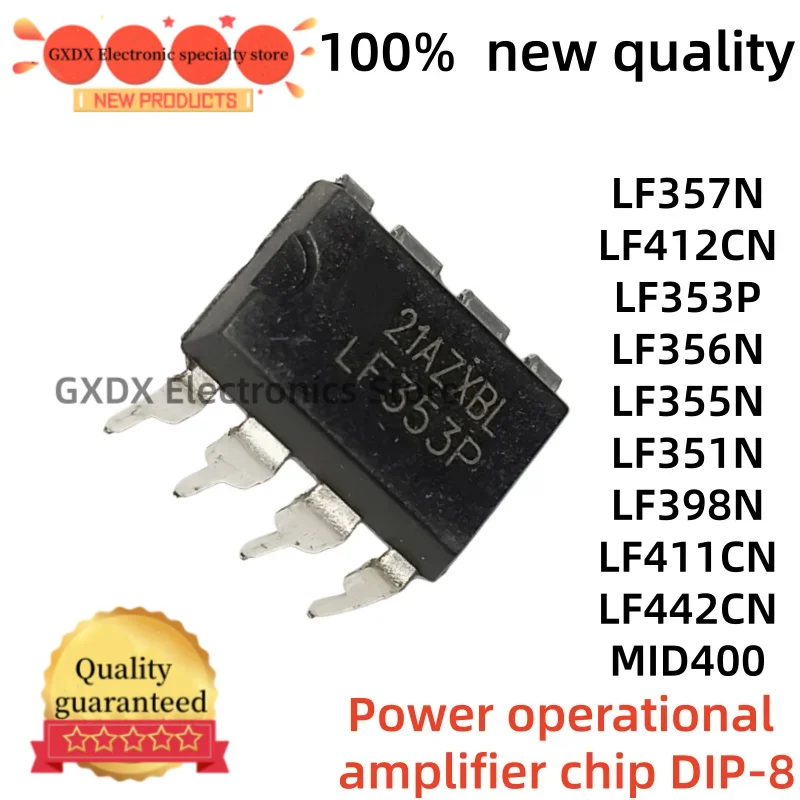 10-20Uds 100% new quality LF353P LF357N LF356N LF355N LF351N DIP8 LF398N LF411CN LF412CN LF442CN MID400 DIP-8