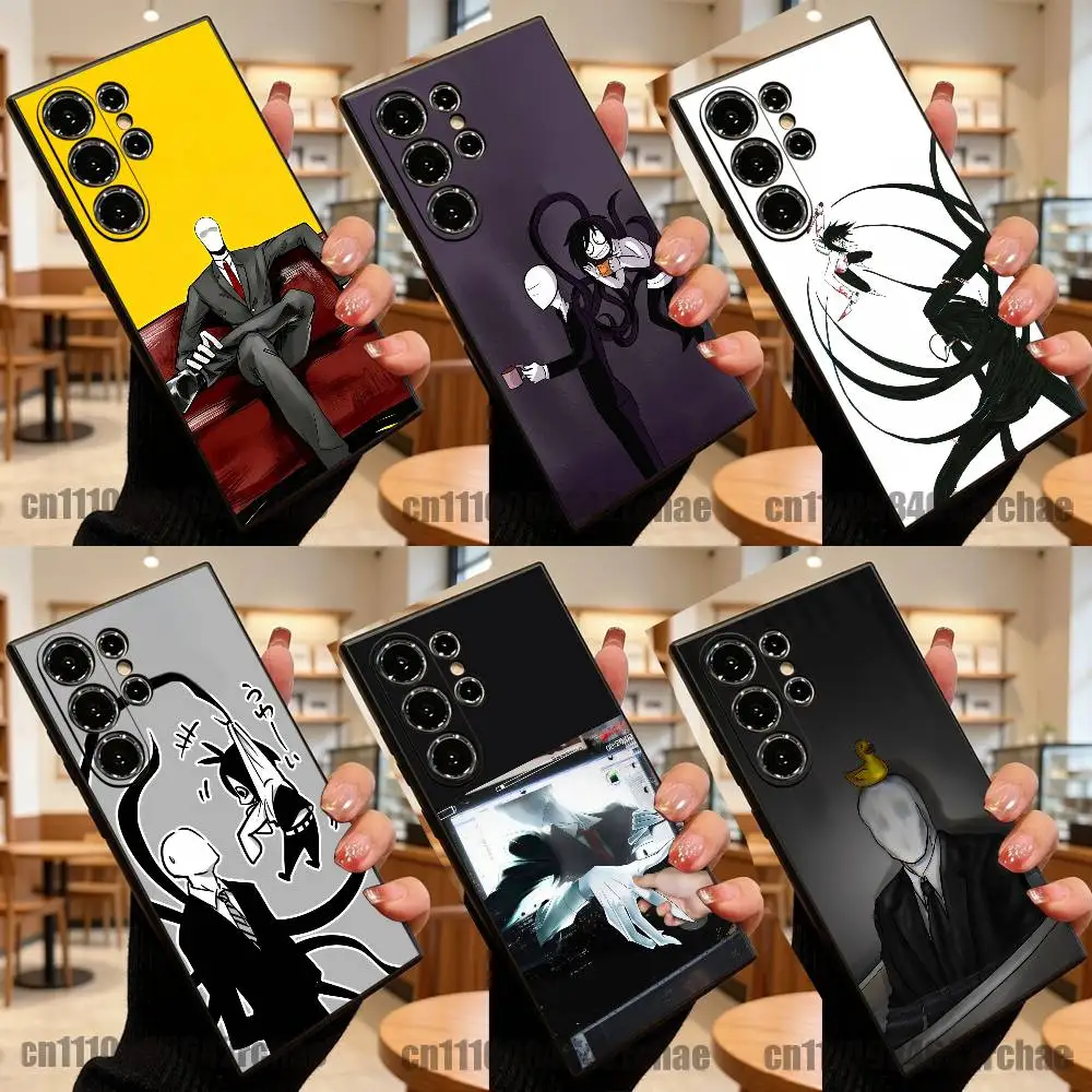 For Slender Man Creepypasta Phone Case For Samsung S25,S24,S26,S22,S23,S30,S21,Fe,Lite,Ultra,Plus Custom Soft Cover