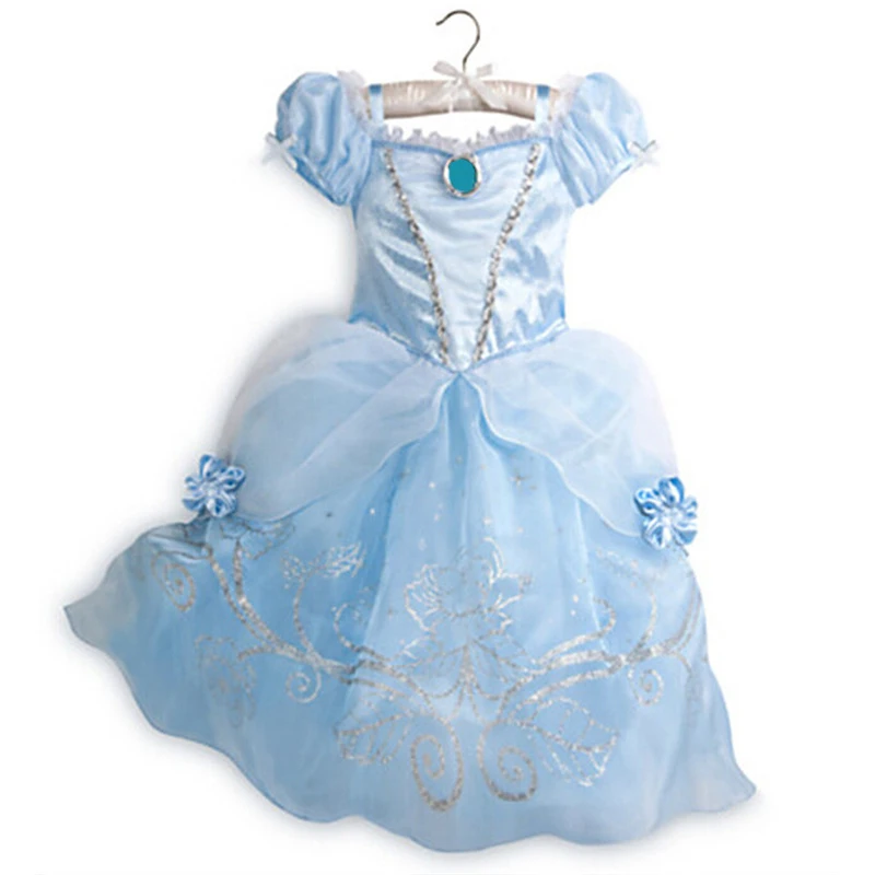 Cinderella Dress Little Kid Girls Cosplay Flower Costume Children Princess Dress Birthday Halloween Carnival Party Elegant Dress