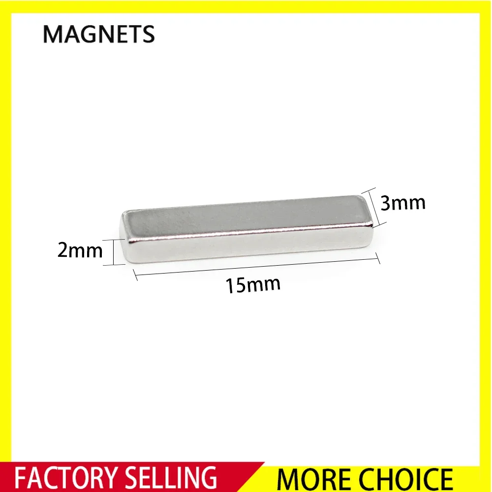 15x3x2mm Super Strong Square Magnet 15x3x2mm For Home Refrigerators, Offices DIY 15*3*2
