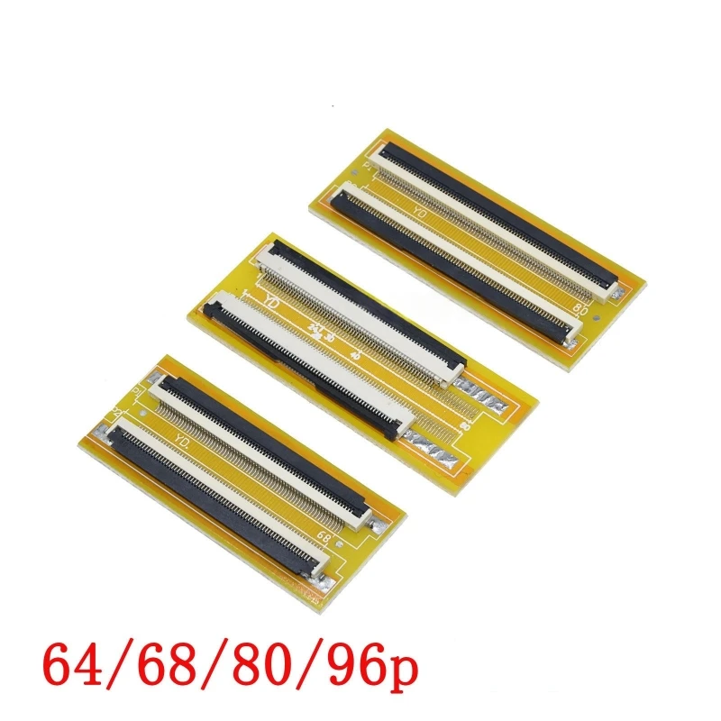1pcs 0.5mm Extension Board 64p68p80p96p Adapter Board Fpc Flexible Cable 4k 8k Lcd Lvds Screen Cable