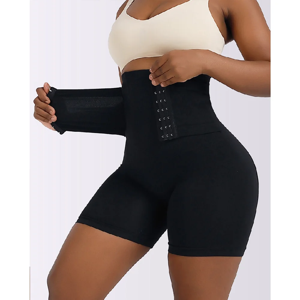 Hip lifting pants waist trainer body shaping waistband buckle underwear slimming body butt lifter shorts women shapewear