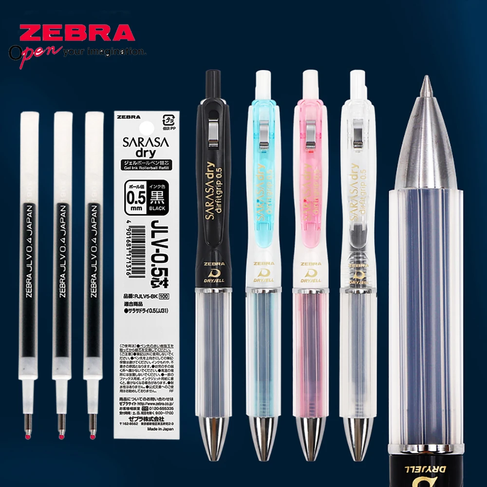 

ZEBRA Gel Pen JJZ49 Sarasa Airfit Quick-drying Press Air Cushion To Relieve Fatigue Signature Pen Stationery Supplies 0.5/0.4mm