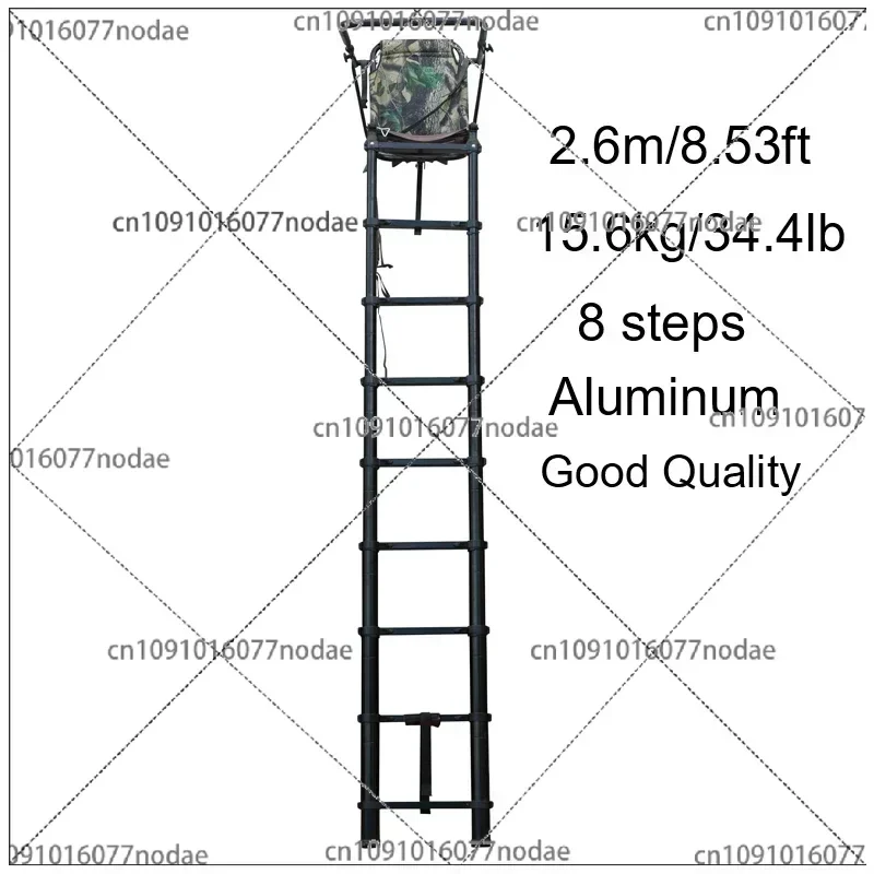SC02 Hunting Telescopic Ladders 2.6M Foldable Tree Seats Aluminum Hunter Chair Stand for Animals Observation
