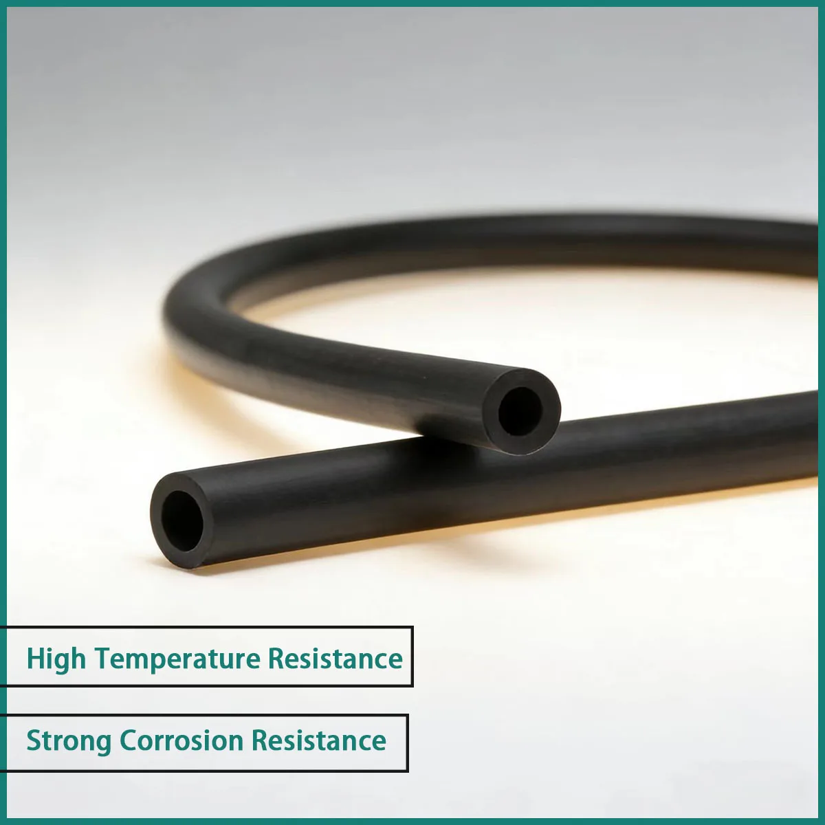Inner diameter 2-25mm black FKM fluororubber hose Used for aviation, automotive, chemical, etc