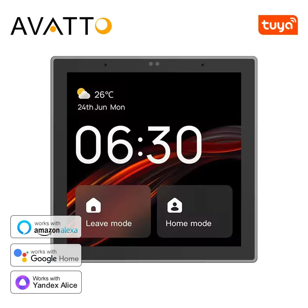 AVATTO Tuya ZigBee 4.0 Interruptor de cena de controle central inteligente sem fio ZigBee e hub Bluetooth, Alexa integrado, vida inteligente aplicável