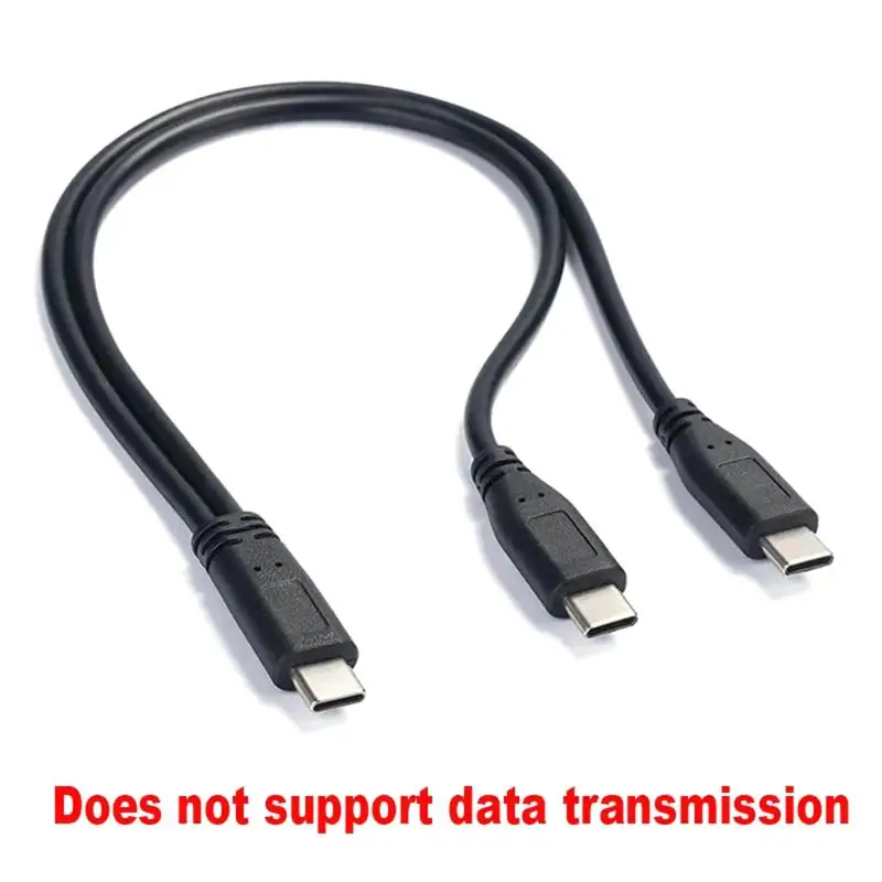 【C】USB C Cable Splitter Type C 1 To 2 Extension Cable Wire PC Phone Tablet 15W 3A Power Adapter Cord Charging Converter Line