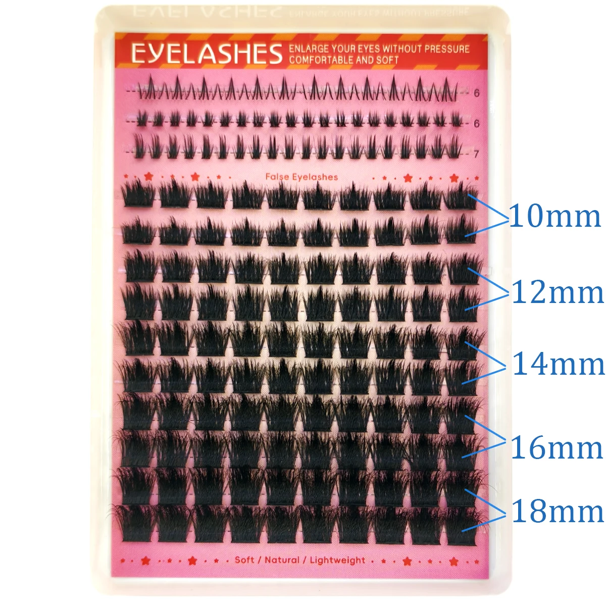 DIY Lash Cluster 180p bottom Thorn Cluster Fairy Manga Lash Cluster 10-18mm Extended Lash Cluster with Spike Eyelashes Makeup