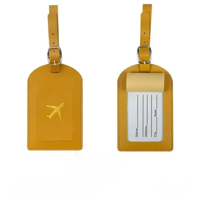 Airplane Hot-Stamped Leather Luggage Tag product image
