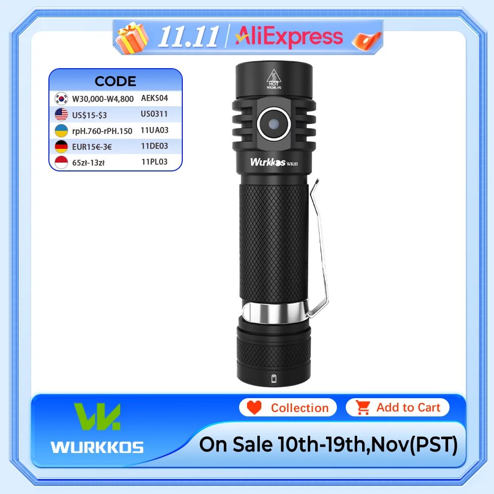 yZ[zWurkkos-LEDdwk03LED,18650g[`,1800[,Cg,USB,[d,h,ip68,nCLOLvp
