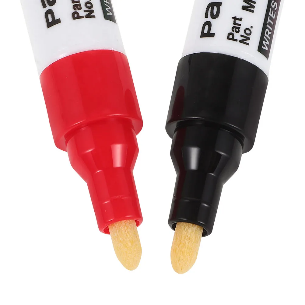 3pcs Waterproof Paint Pen Oil Based Marker Fine Tip Monument Graffiti Writing Tool For Metal Plastic Wood Diy Repair Project