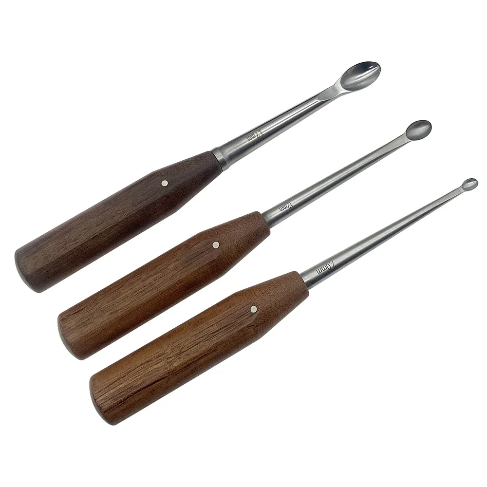 Stainless Steel Round Ligment Cutter Hatt Spoon 7mm 12mm 17mm Bone Curette Veterinary Orthopedic Instruments