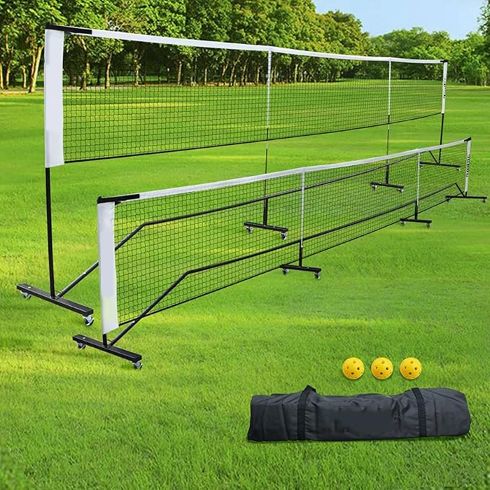 Standard Nylon Portable Pickleball Net Set Regulation Size Steel Frame for Training Competition Outdoor Movablepromote sales