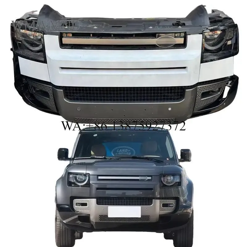 Wmwmnu OEM Original Front Bumper Assembly for Defender 2020-2025 Auto Body Kit With Headlights and Radiator Fan