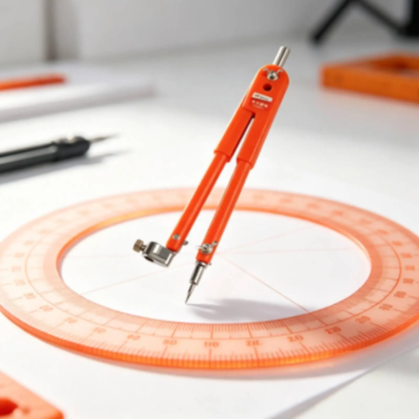 Carpentry Compass Clamp Holder Circle Marking Tool Pointed Tip Metal Circle Marker