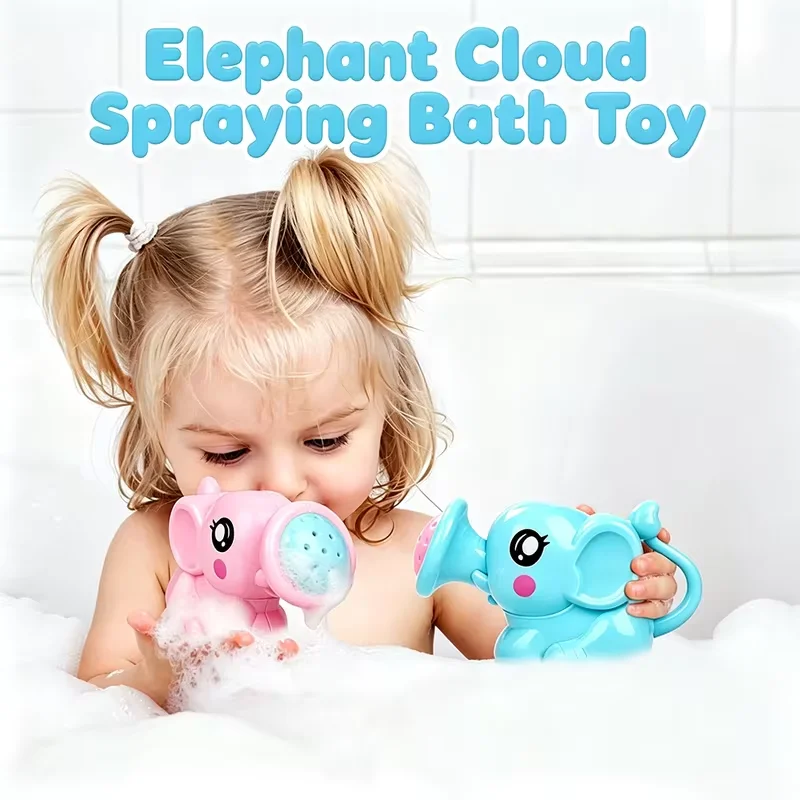 Summer Baby Bath Toys Lovely Plastic Elephant Shape Water Spray For Baby Shower Swimming Toys Kids Gift Bath Sprinkler