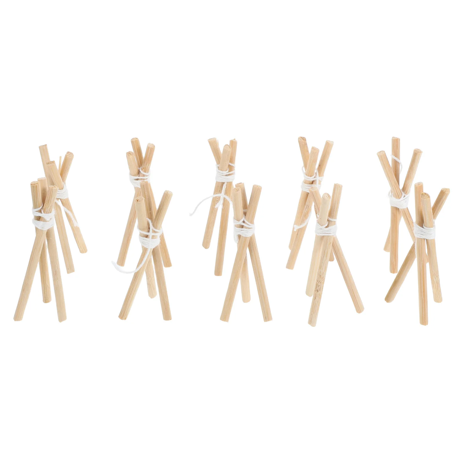 

10 Pcs Miniature Bonfire Wooden Stand Display Shelf Dollhouse Accessory Fireplace Firewood Holder Props Small Rack Log Decor