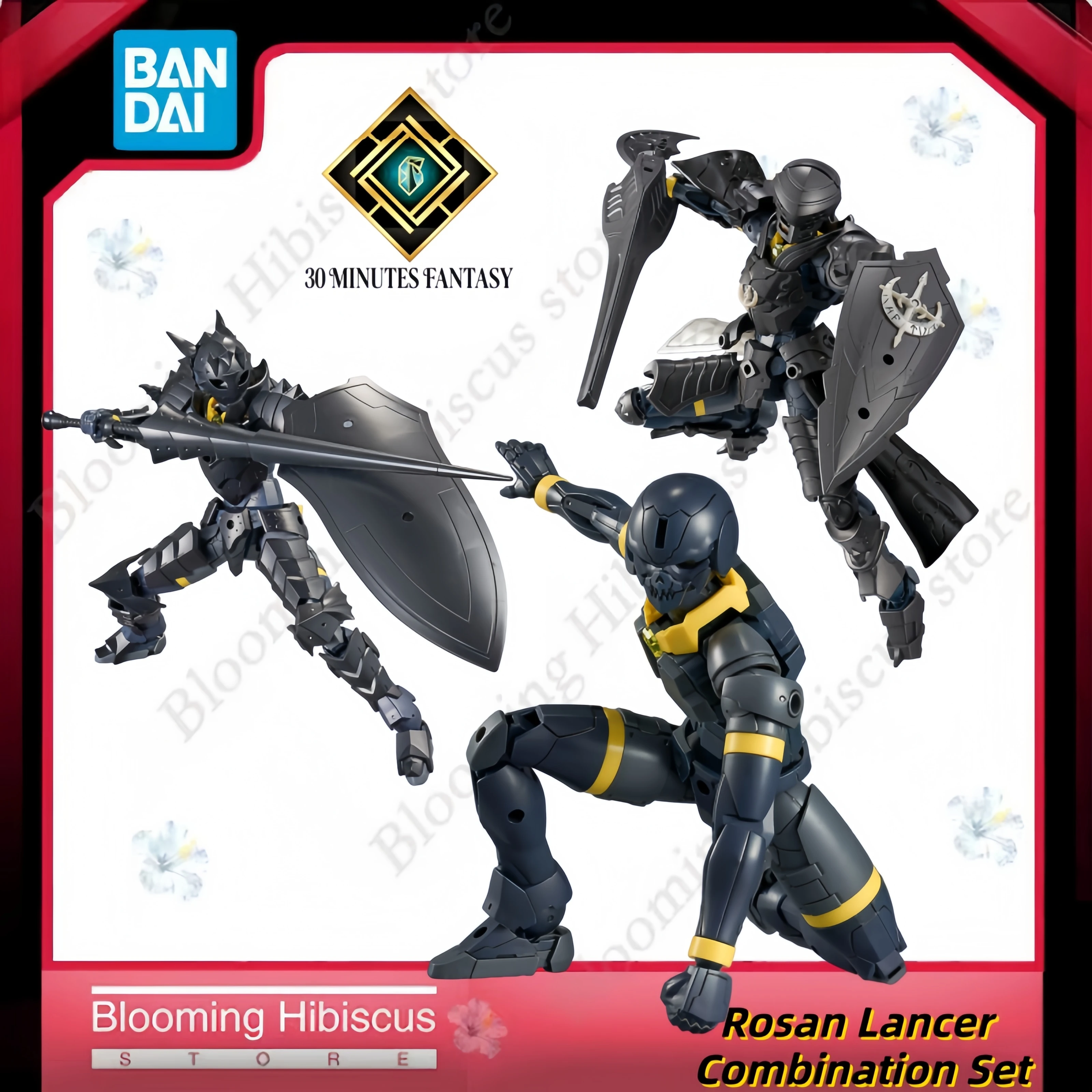 Bandai 30MF Rosan Fortress Rosan Lancer Original Model Kit Assembly Doll Toy Combination Set - 30 Minutes Fantasy Action Figure