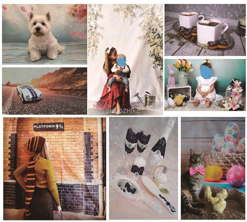 SHUOZHIKE 빈티지 초상화 사진 배경 팝스, 추상 수채화 질감, 손으로 그린 사진 스튜디오 배경 HP-02