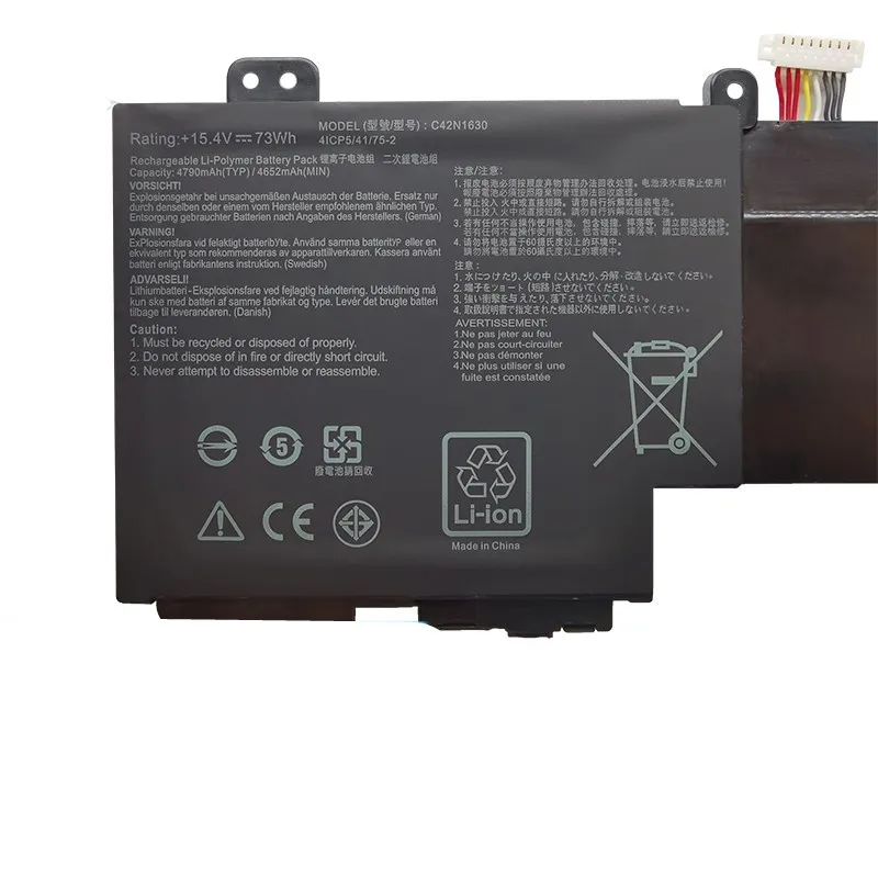 Imagem -04 - Bateria do Portátil para Asus Zenbook Pro C42n1630 C42phch Ux550 Ux550vd Ux550ve Ux550ve1a Ux550ve-bn013t Xh71 0b2000252000