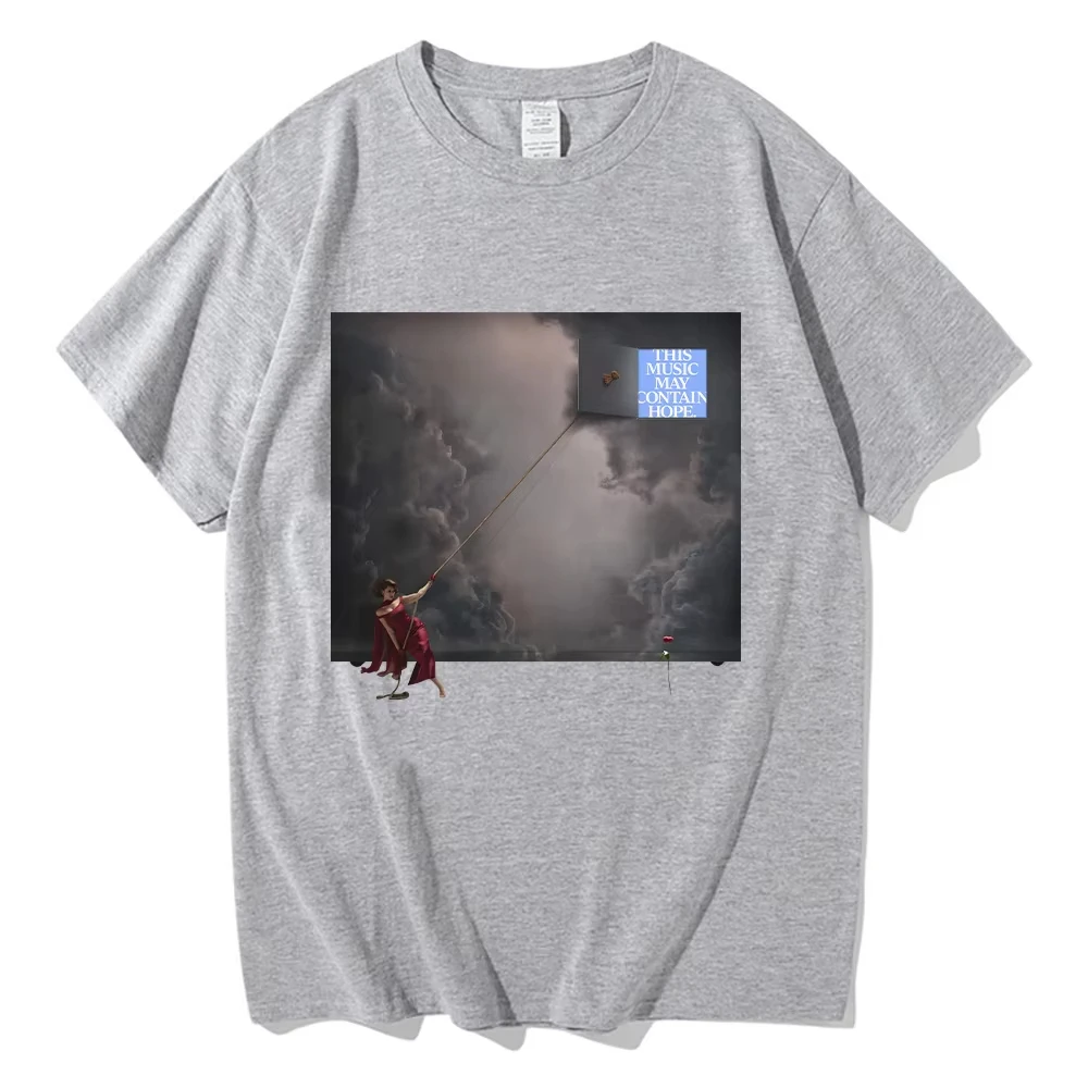 RAYE This Music May Contain Hope Second Album Cover Print T-Shirt Men's Clothing Fashion Men Women Cotton Top Short Sleeve Top