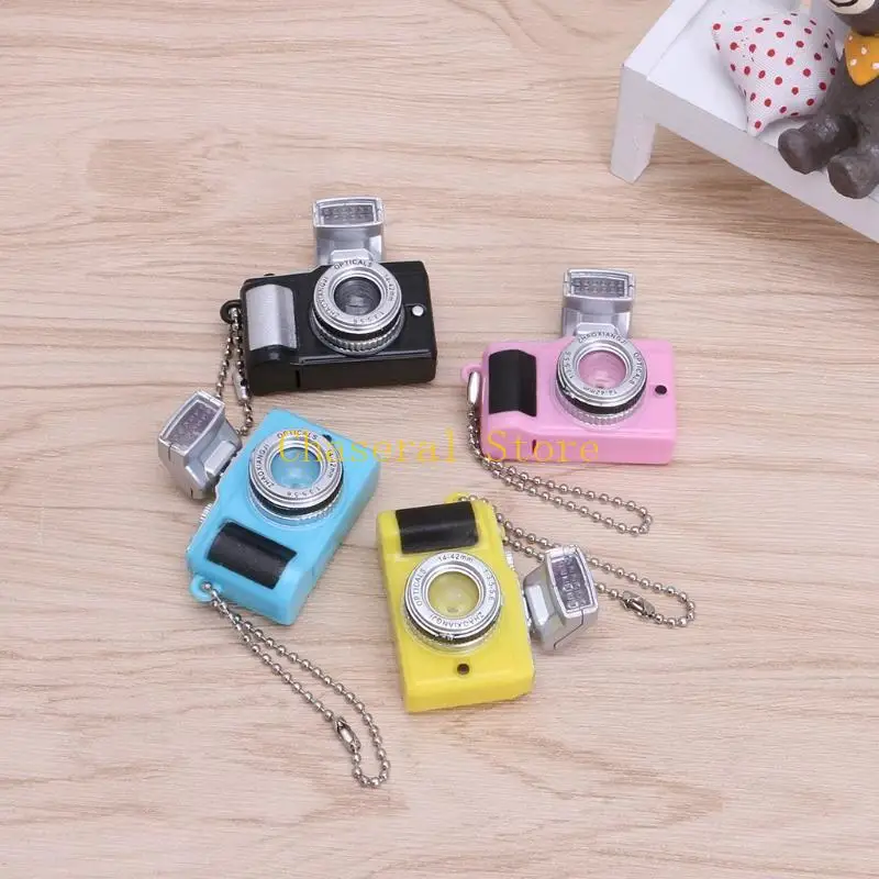 E7ce cho máy khóa camera sáng tạo với đèn pin đèn LED âm thanh cho chuỗi phím hài hước