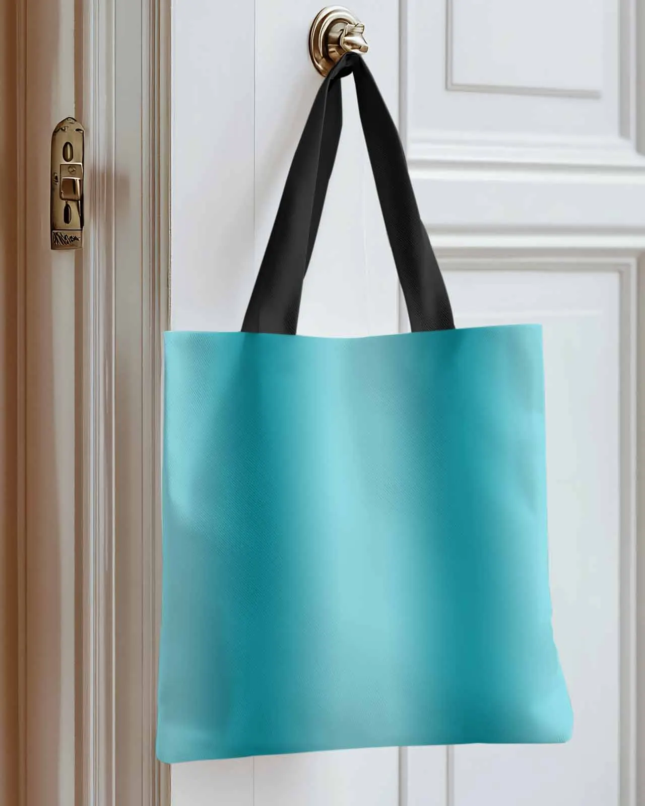 

Blue Turquoise Gradient Canvas Bag Handbag Oxford Cloth Eco Shopping Storage Bag for Home Use