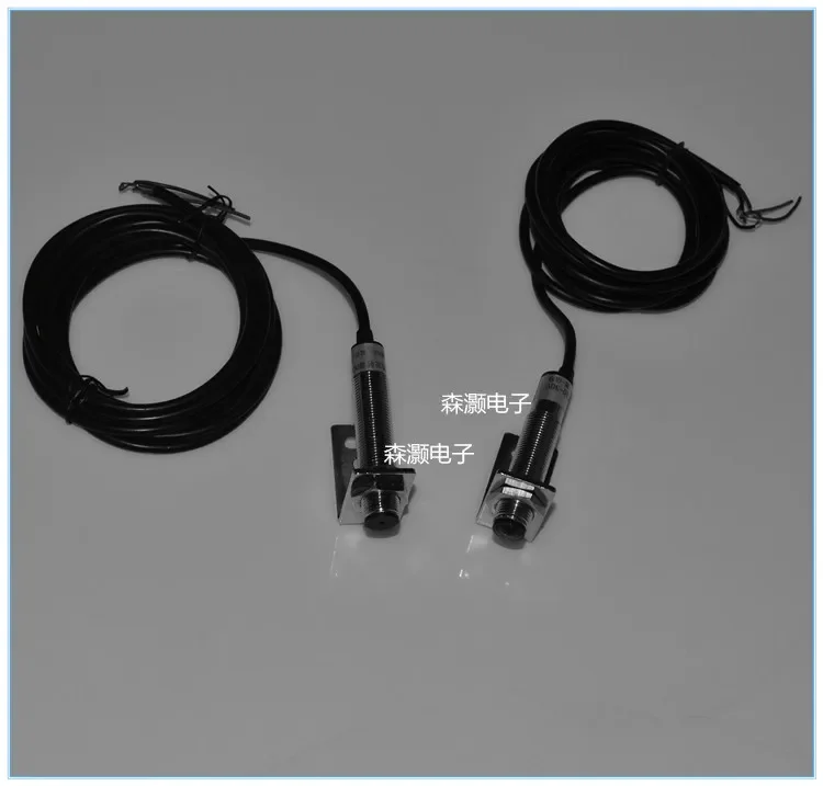 Laser beam sensors M12 laser emitting visible light photoelectric switch bracket receiver send