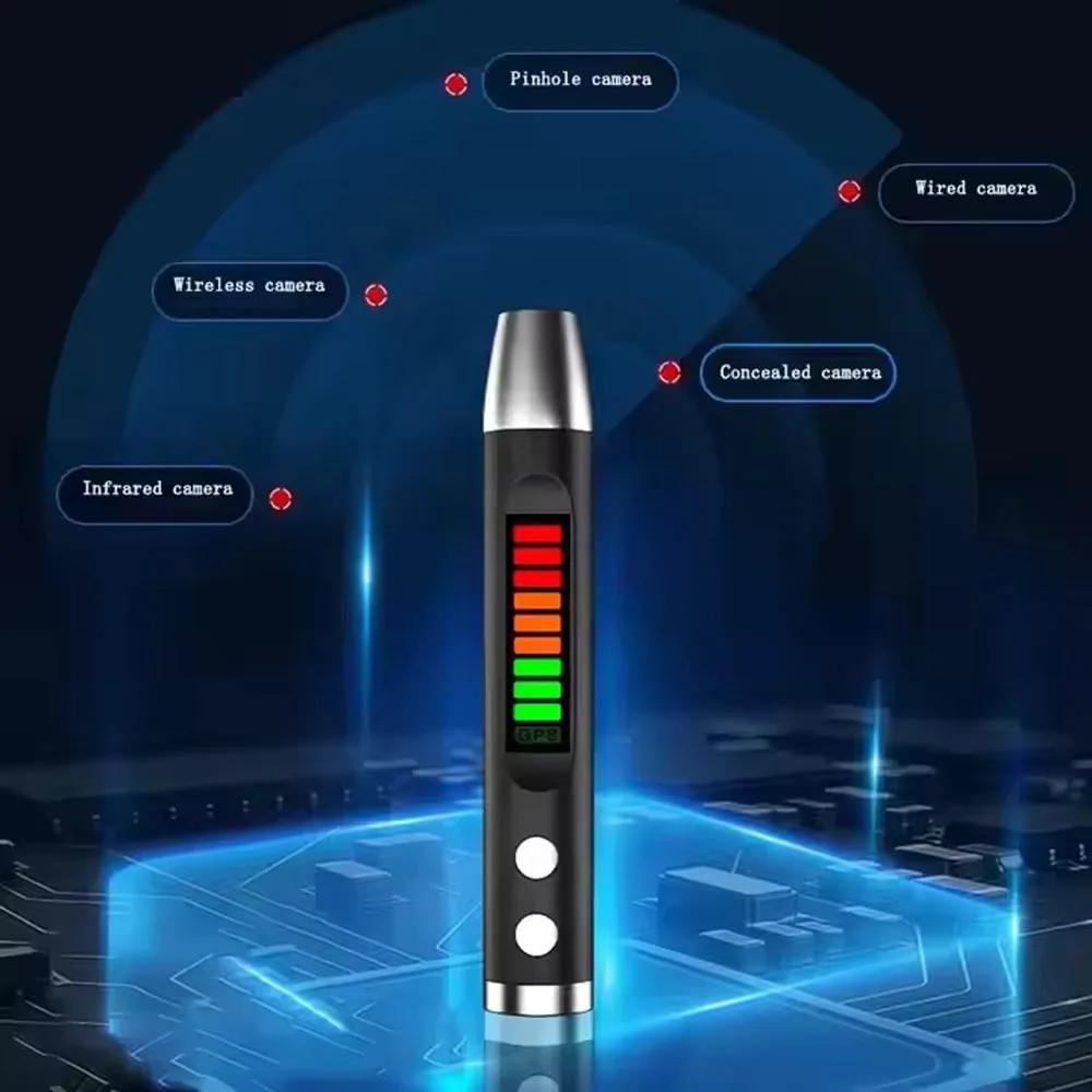 Anti Camera Detector Pen LED Infrared Scanning RF Signal Detection Wireless Bug Micro Cam GPS Tracker Finder PQ623