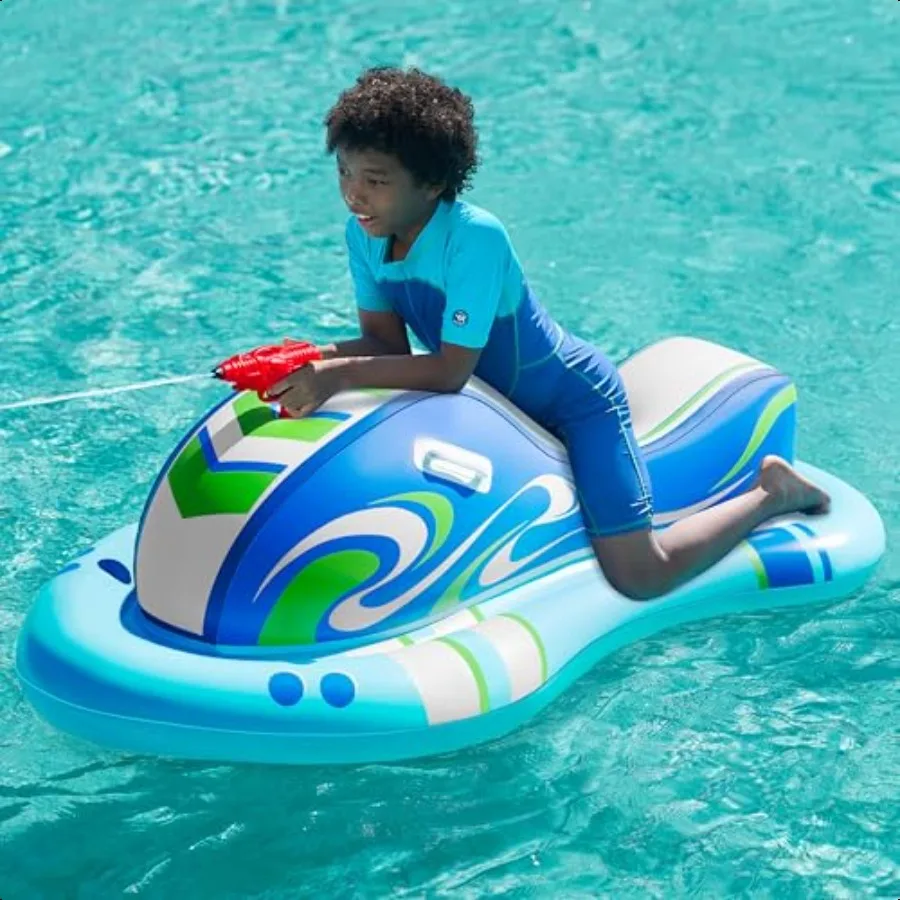 

SLOOSH Iatable Jet Ski Поплавки для бассейна Поплавки для бассейна с водяным пистолетом Игрушки для борьбы с водой Iatable Battle Blaster Развлечения на лето