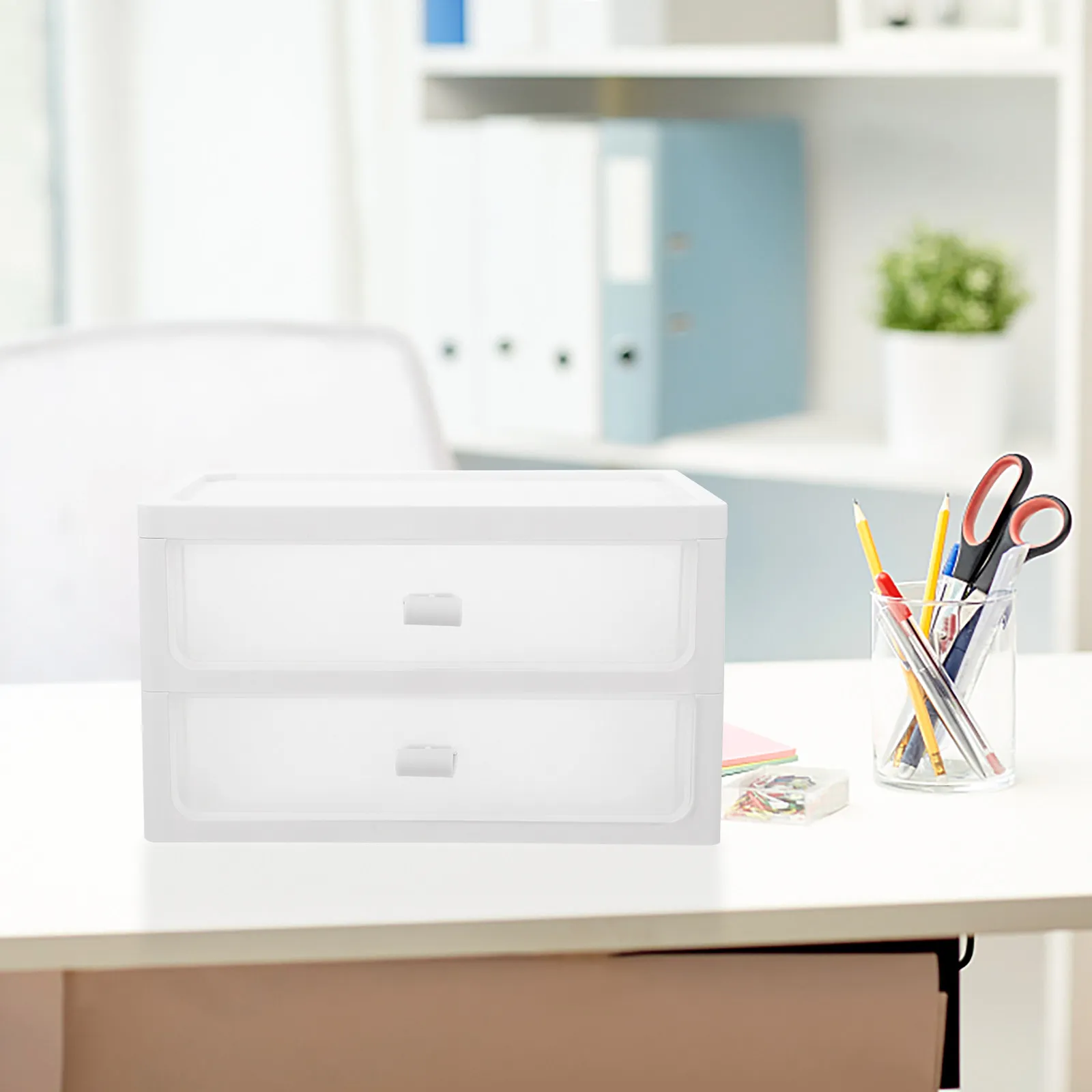 Desktop Drawer Style Desk Organizer Plastic Storage Box Multipurpose Makeup Storage Organizer for Office Home