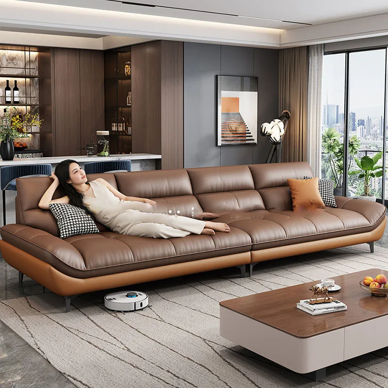 Cloud Leather Living Room Sofas Designer Bedroom Modern Luxury Recliner Outdoor Sofa Armchair Couch Muebles Trendy Furniture - view 5