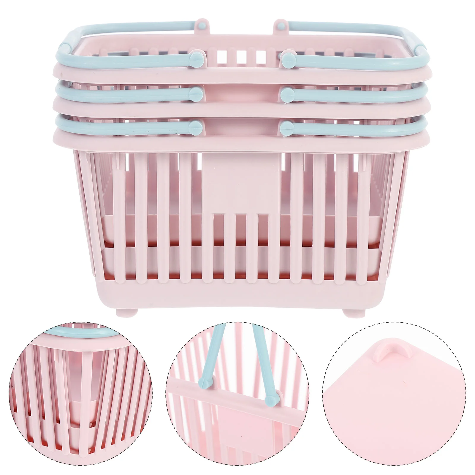 

3 Pcs Storage Basket Drawers Supermarket Shopping Handheld Fruit Tray Vegetable Child Sundry Home Baskets