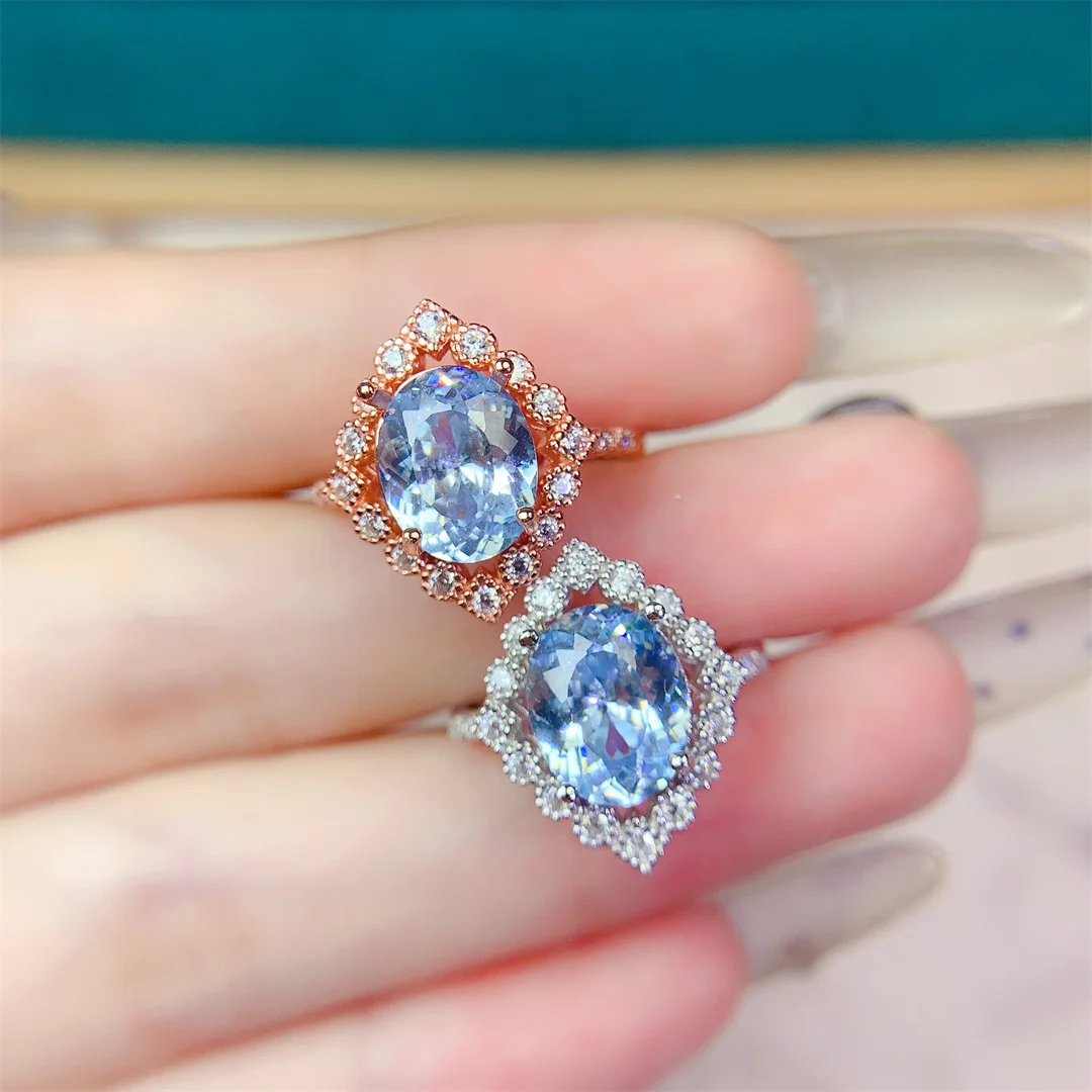 Sophisticated Natural Mint Topaz Ring Shimmering S925 Silver Trendsetting Designer Jewelry Luxury Accessory
