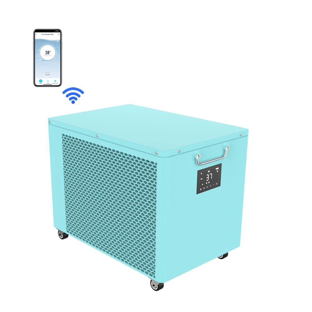 

Wholesale Industrial 0.5Hp Inflatable Cold Plunge Tub Ice Bath System With Water Pump Core Compressor Industrial Water Chiller