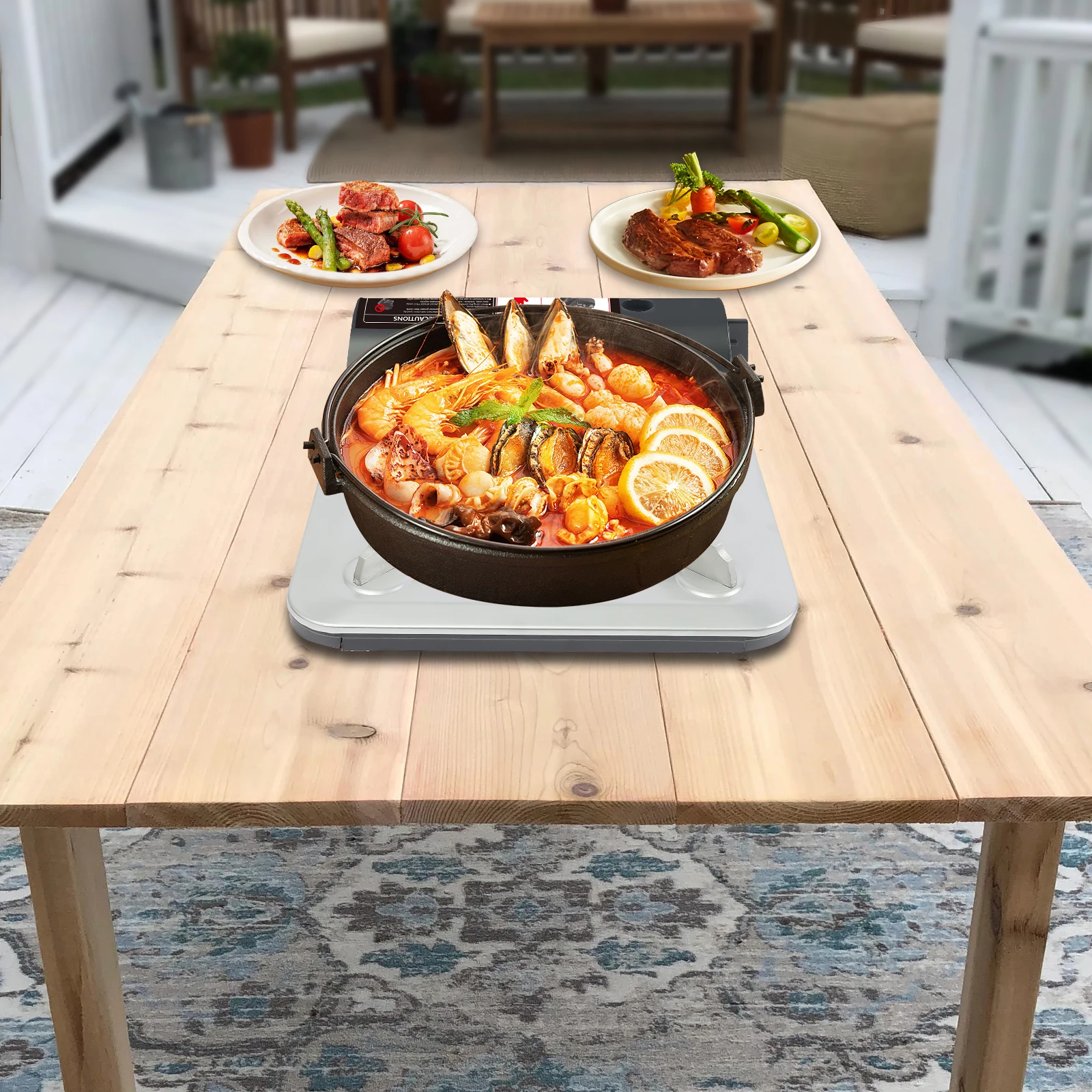 3500 واط منضدية البيوتان موقد للتخييم موقد للتخييم مع حافظة محمولة 60 منافذ حريق موقد تخييم محمول ل 3-5 أشخاص