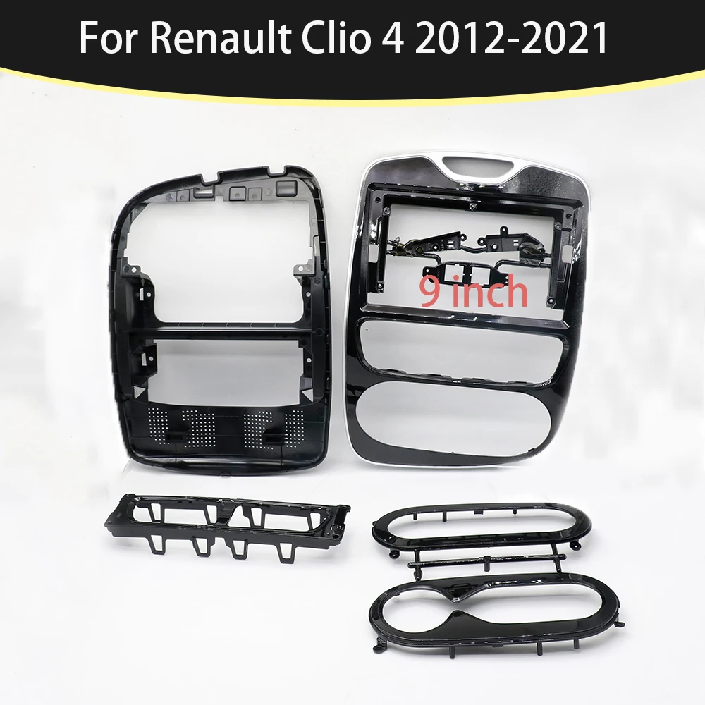 9/10 Inch Car Frame Fascia Adapter Canbus Box Decoder Android Radio Audio Dash Fitting Panel Kit For Renault Clio 4 2012-2021