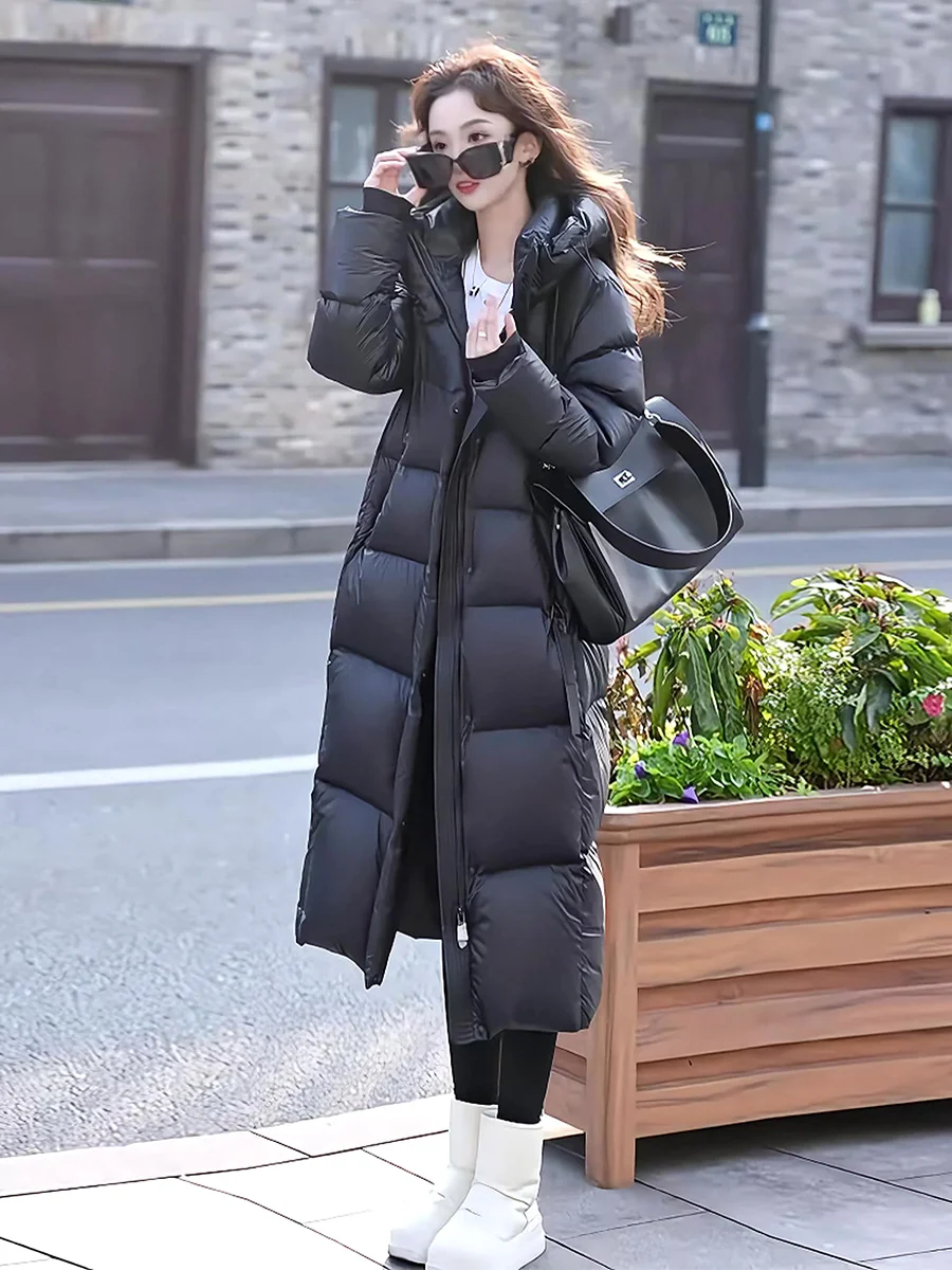 Nueva llegada de invierno abrigo largo blanco Du down Jaet para mujer Ultra resistente al frío Casual Sle cremallera ket diseño Ci ocio