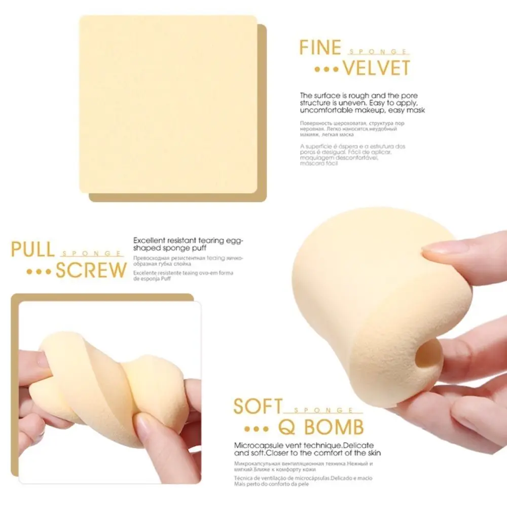 Picture 3: 2pcs Multipurpose Makeup Tool Foundation Cream Concealer Wet And Dry Usable Powder Puff Oval Makeup Spong Puff